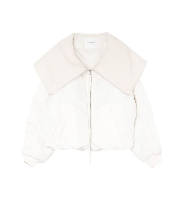 LAGUNAMOON「ビッグカラーショートMA-1」|ブルゾン・スタジャン|アイボリー