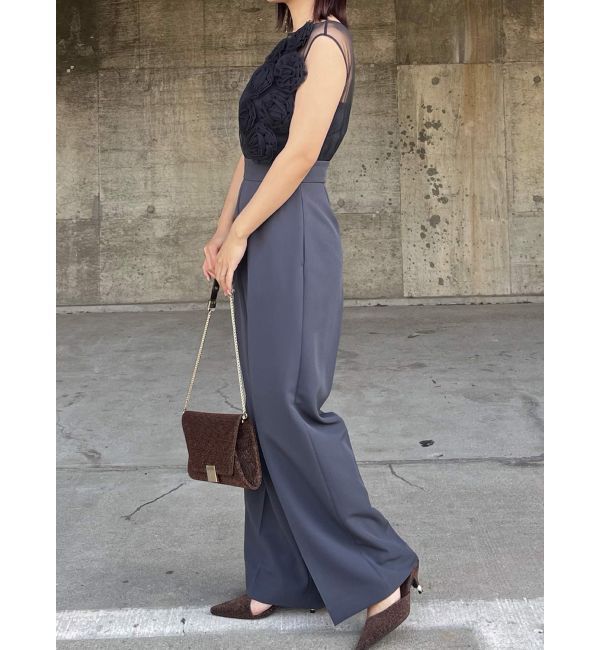 LAGUNAMOON「LADYコサージュチュールパンツドレス」|ドレス|