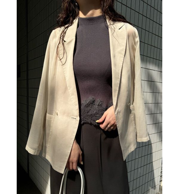 LAGUNAMOON「2WAYスリーブシアージャケット」|テーラードジャケット|