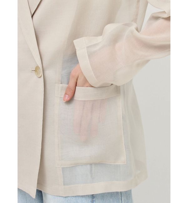 LAGUNAMOON「2WAYスリーブシアージャケット」|テーラードジャケット|