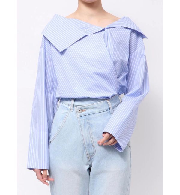 LAGUNAMOON「アシンメトリーカラーカシュクールシャツ」|シャツ・ブラウス|