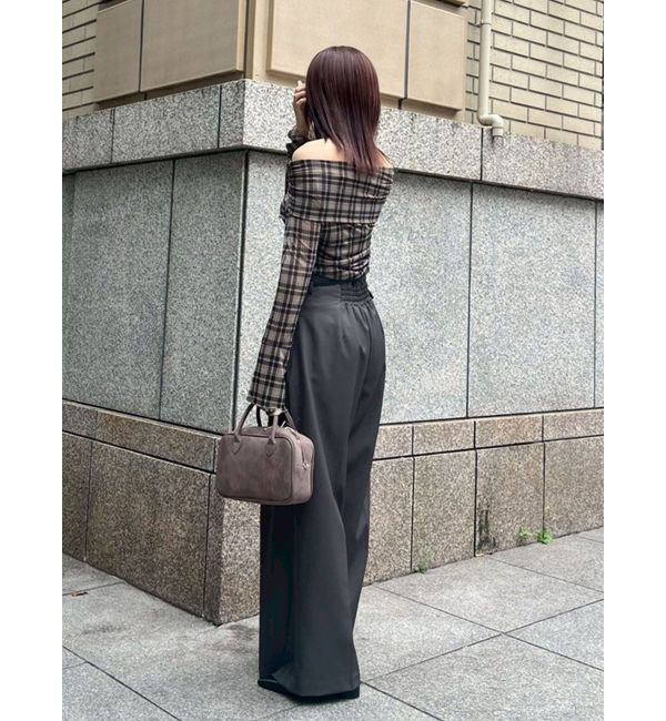 LAGUNAMOON「フレアスリーブオフショルチュールトップス」|Tシャツ・カットソー|