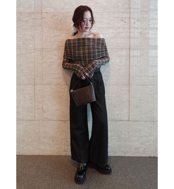 LAGUNAMOON「フレアスリーブオフショルチュールトップス」|Tシャツ・カットソー|