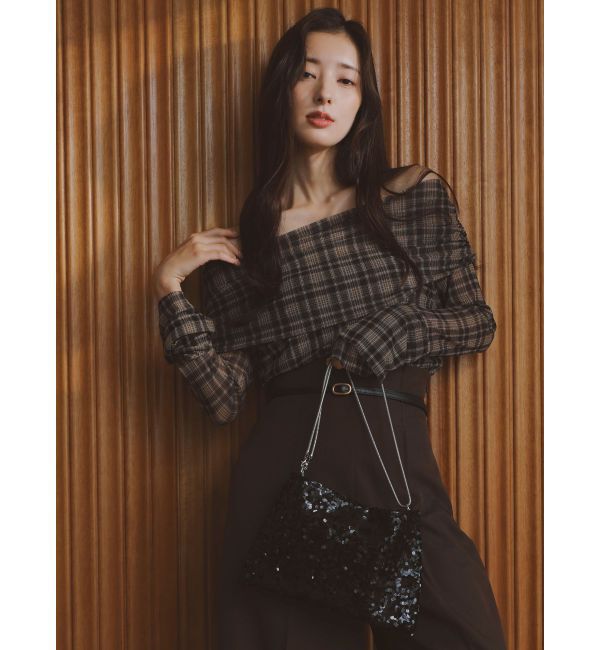 LAGUNAMOON「フレアスリーブオフショルチュールトップス」|Tシャツ・カットソー|