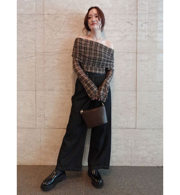 LAGUNAMOON「フレアスリーブオフショルチュールトップス」|Tシャツ・カットソー|