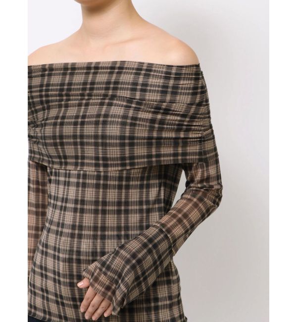 LAGUNAMOON「フレアスリーブオフショルチュールトップス」|Tシャツ・カットソー|