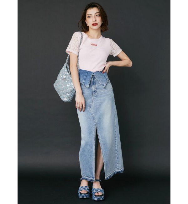 EVRIS「ワンポイントバックレースTシャツ」|Tシャツ・カットソー|