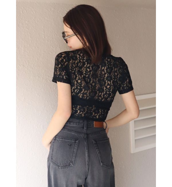 EVRIS「ワンポイントバックレースTシャツ」|Tシャツ・カットソー|