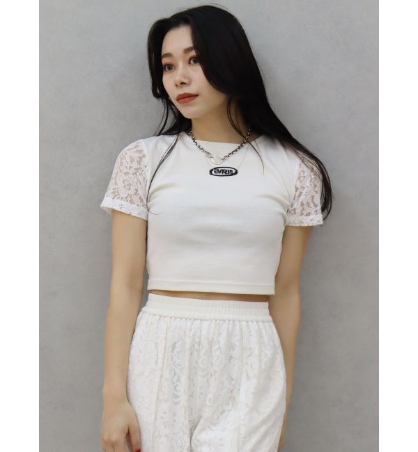EVRIS「ワンポイントバックレースTシャツ」|Tシャツ・カットソー|