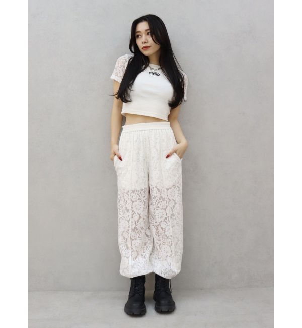 EVRIS「ワンポイントバックレースTシャツ」|Tシャツ・カットソー|