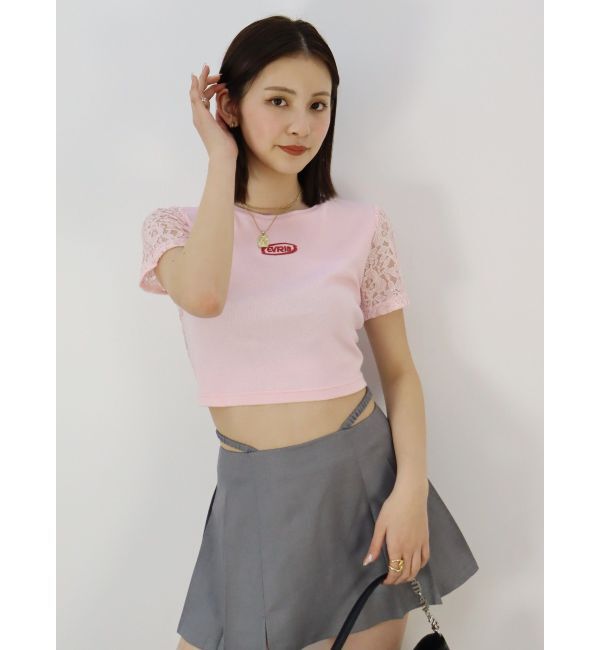 EVRIS「ワンポイントバックレースTシャツ」|Tシャツ・カットソー|