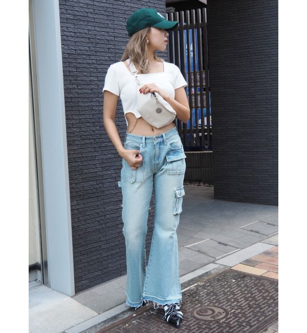 EVRIS「サイドチェーンショートトップス」|Tシャツ・カットソー|