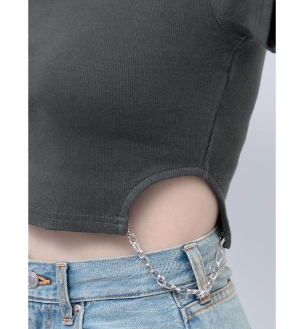 EVRIS「サイドチェーンショートトップス」|Tシャツ・カットソー|