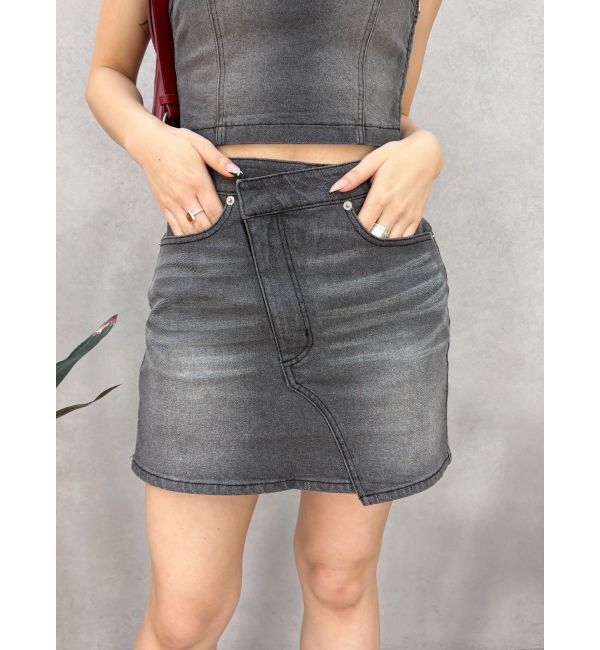 EVRIS「クロスウエストリボンデニムミニスカート【セットアップ着用可能】」|スカート|