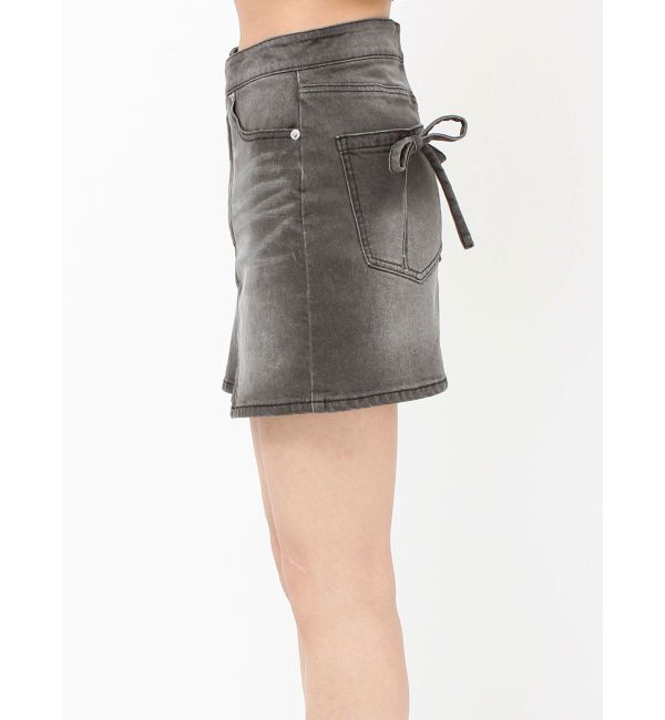 EVRIS「クロスウエストリボンデニムミニスカート【セットアップ着用可能】」|スカート|