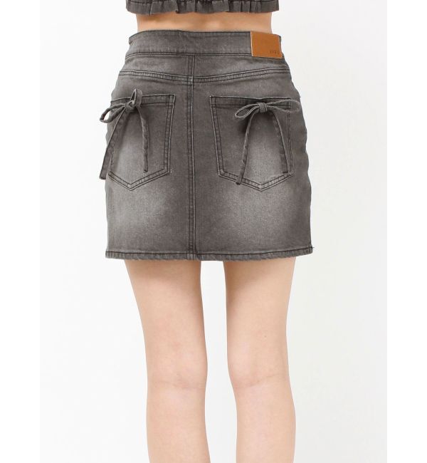 EVRIS「クロスウエストリボンデニムミニスカート【セットアップ着用可能】」|スカート|