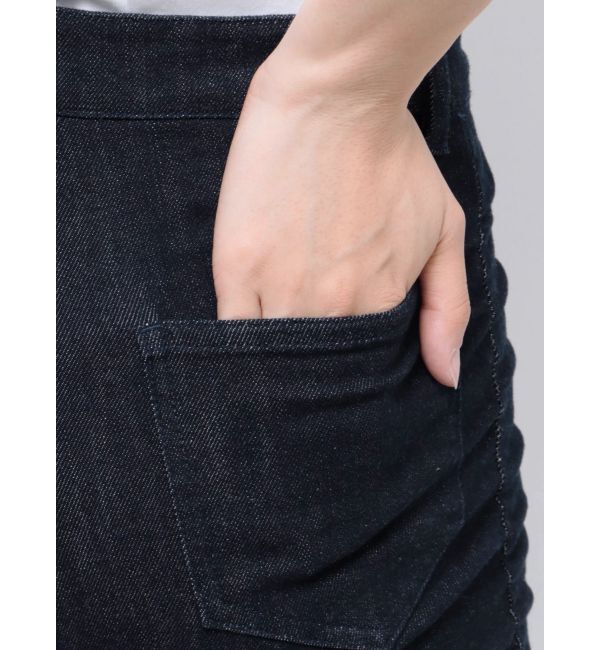 jouetie「ギャザーフレアパンツ」|デニム|