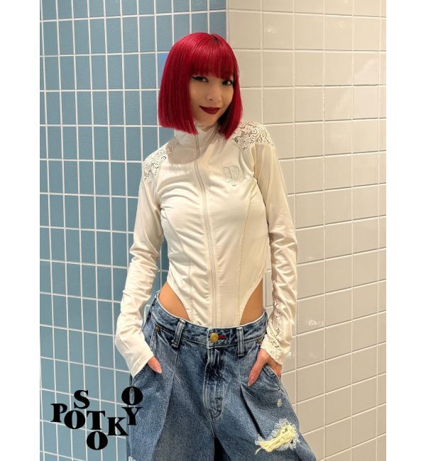 jouetie「【Something &times;PosTokyo】Race Combination Body suit」|Tシャツ・カットソー|