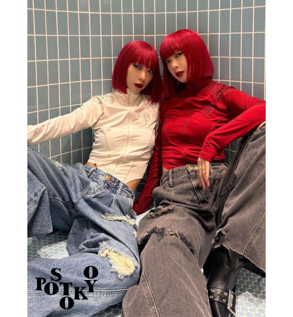 jouetie「【Something &times;PosTokyo】Race Combination Body suit」|Tシャツ・カットソー|