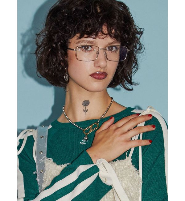 jouetie「メタルフレームスリムスクエアグラス」|メガネ|