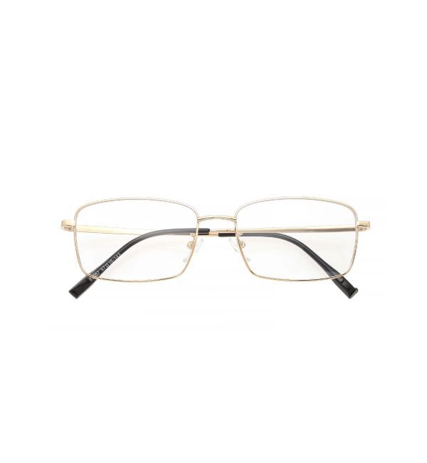 jouetie「メタルフレームスリムスクエアグラス」|メガネ|ゴールド