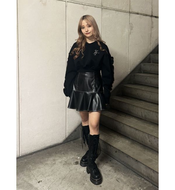 jouetie「ラインストーンフリルプルオーバー」|Tシャツ・カットソー|