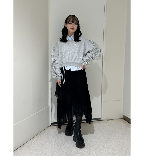 jouetie「ラインストーンフリルプルオーバー」|Tシャツ・カットソー|