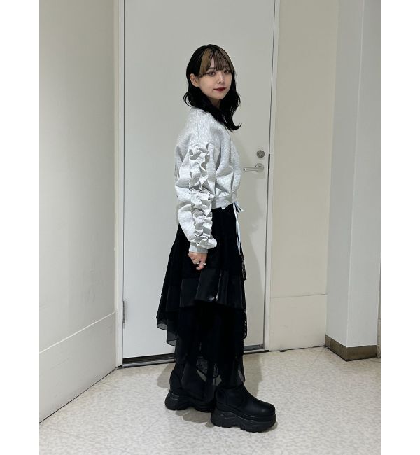 jouetie「ラインストーンフリルプルオーバー」|Tシャツ・カットソー|