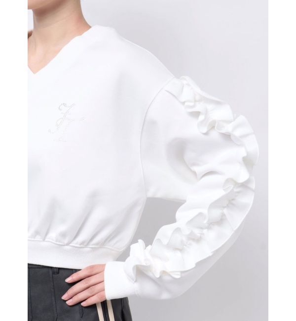 jouetie「ラインストーンフリルプルオーバー」|Tシャツ・カットソー|