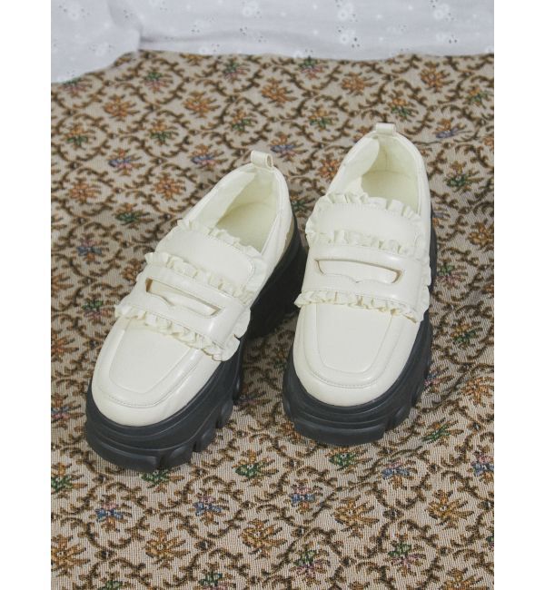 merry jenny「パデッドフリルローファー」|ローファー|