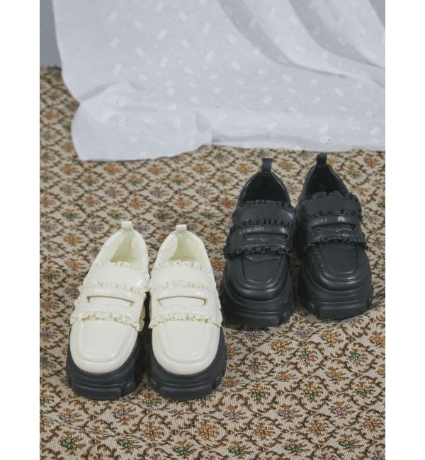 merry jenny「パデッドフリルローファー」|ローファー|