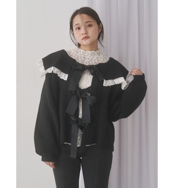 merry jenny「flowerレーストップス」|Tシャツ・カットソー|