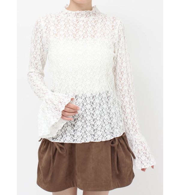 merry jenny「flowerレーストップス」|Tシャツ・カットソー|