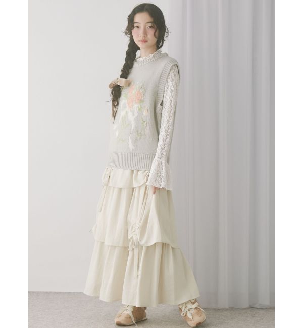 merry jenny「flowerレーストップス」|Tシャツ・カットソー|