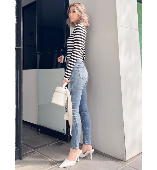 GYDA「ハイウエスト HIGH-END SKINNY デニムパンツ」|デニム|