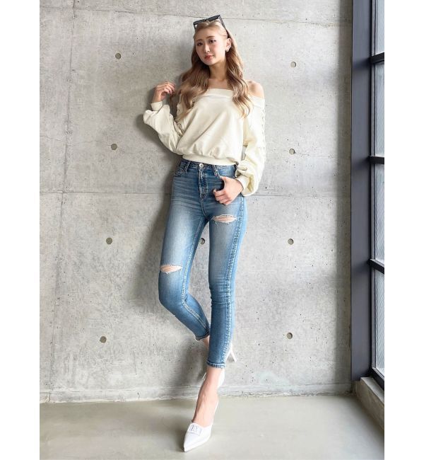 GYDA「ハイウエスト HIGH-END SKINNY デニムパンツ」|デニム|