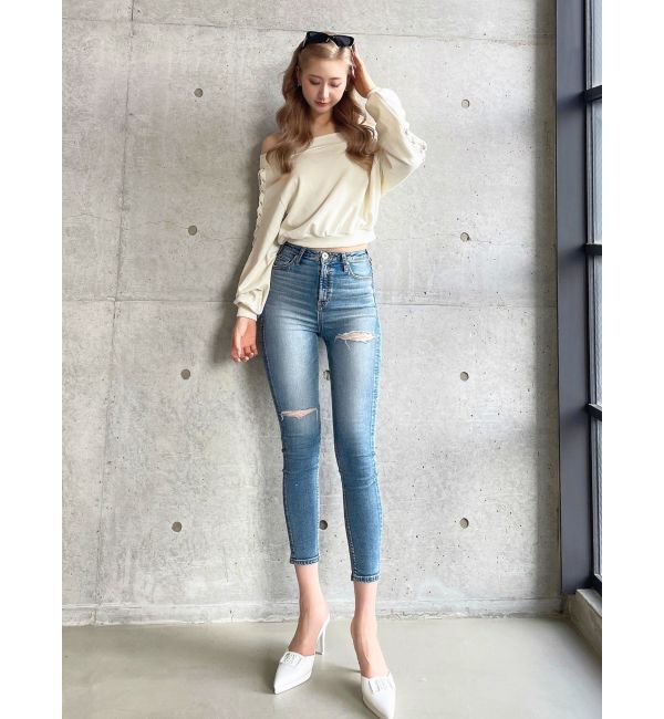 GYDA「ハイウエスト HIGH-END SKINNY デニムパンツ」|デニム|