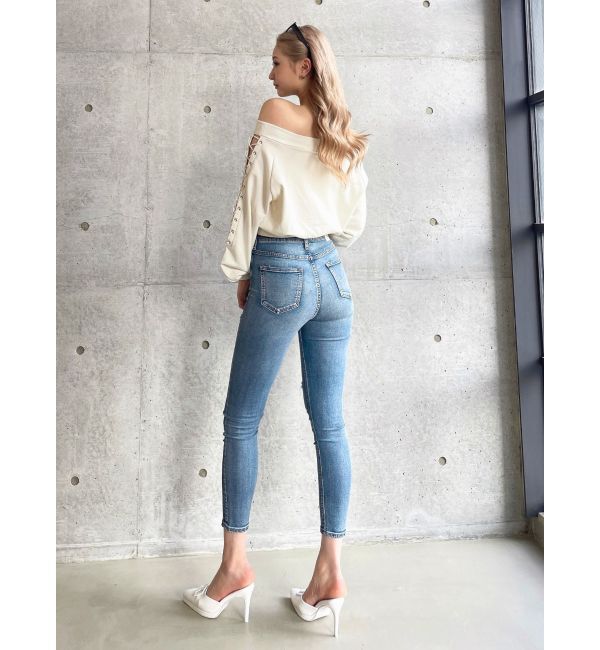 GYDA「ハイウエスト HIGH-END SKINNY デニムパンツ」|デニム|