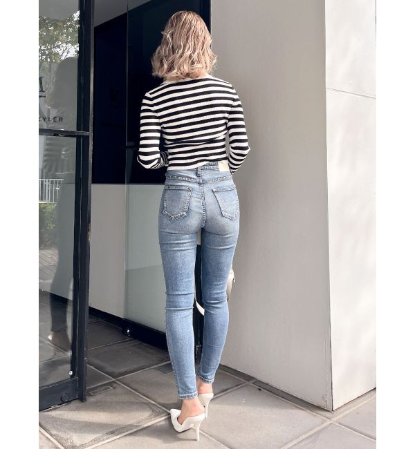 GYDA「ハイウエスト HIGH-END SKINNY デニムパンツ」|デニム|
