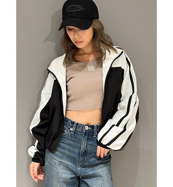 GYDA「バイカラートラックジャケット」|その他|ブラック