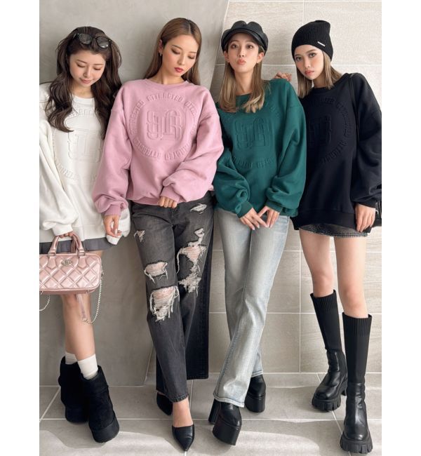 GYDA「GYGYロゴBIGエンボスプルオーバー」|Tシャツ・カットソー|