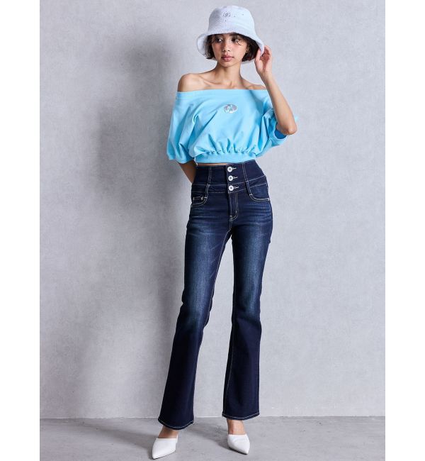 GYDA「ラインストーンパイルバケットハット」|ハット|