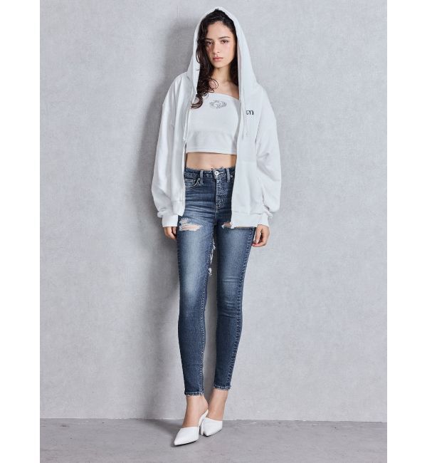 GYDA「スティッチ / GYDAバックラメプリントパーカー」|パーカー|