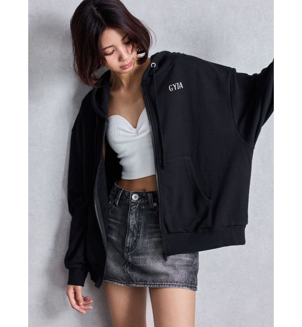 GYDA「スティッチ / GYDAバックラメプリントパーカー」|パーカー|