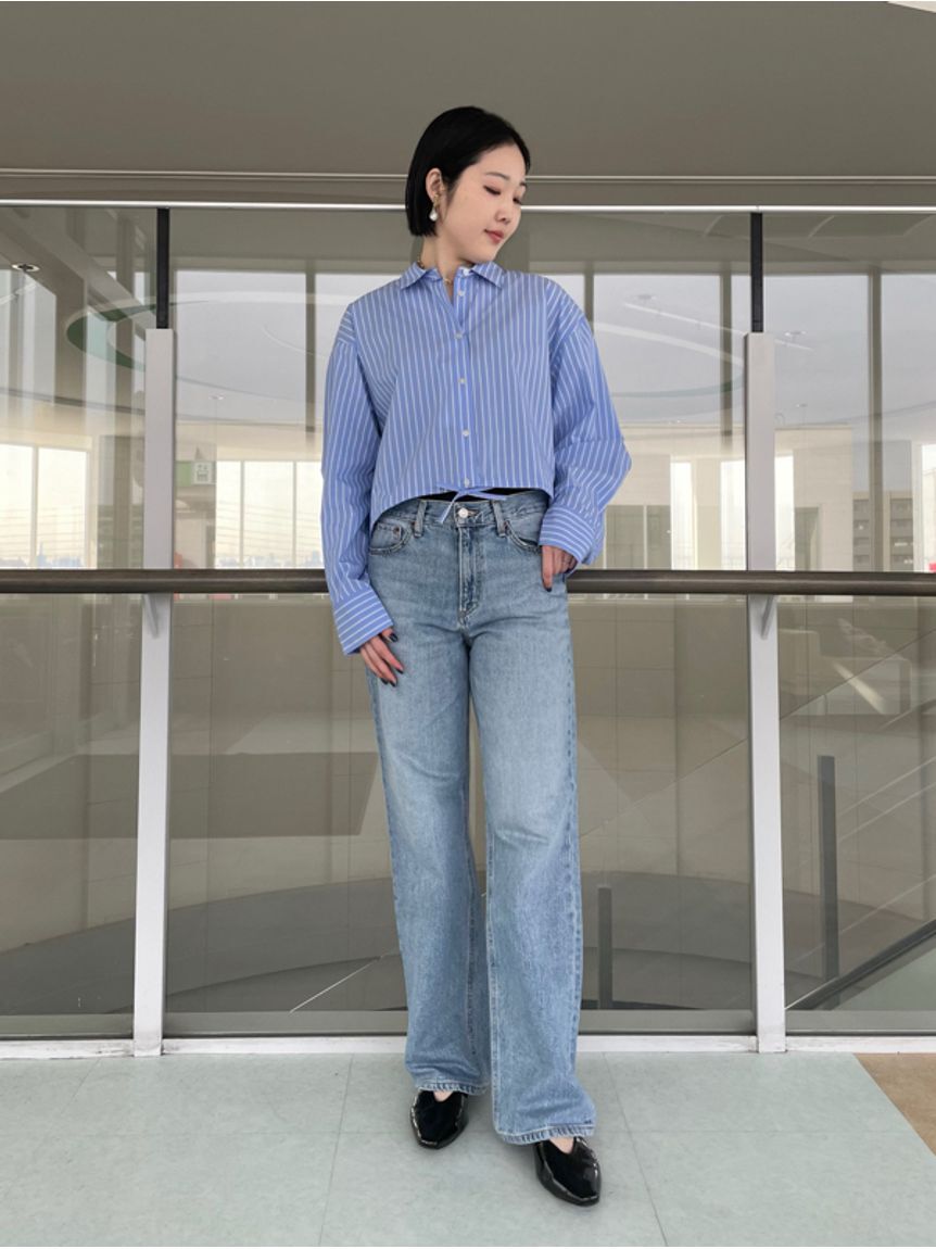 Mila Owen「ミッドライズストレートデニムパンツ【ウォッシャブル】」|デニム|