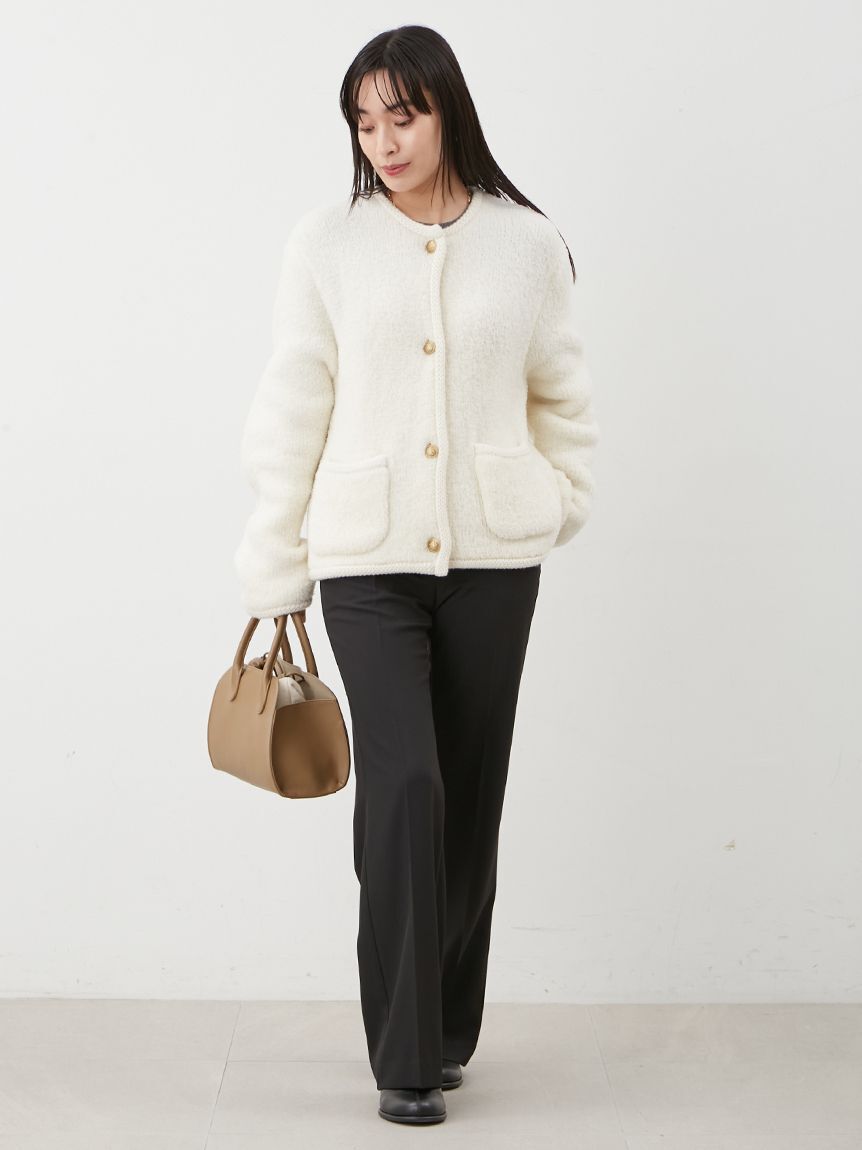 金釦ムートンライクボアニットカーディガン（Mila Owen）｜ルミネの