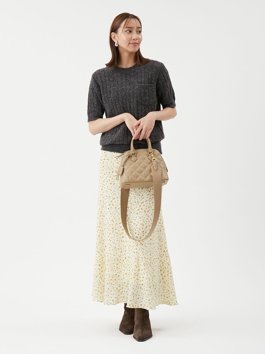 Mila Owen「フラワープリントナロースカート」|スカート|