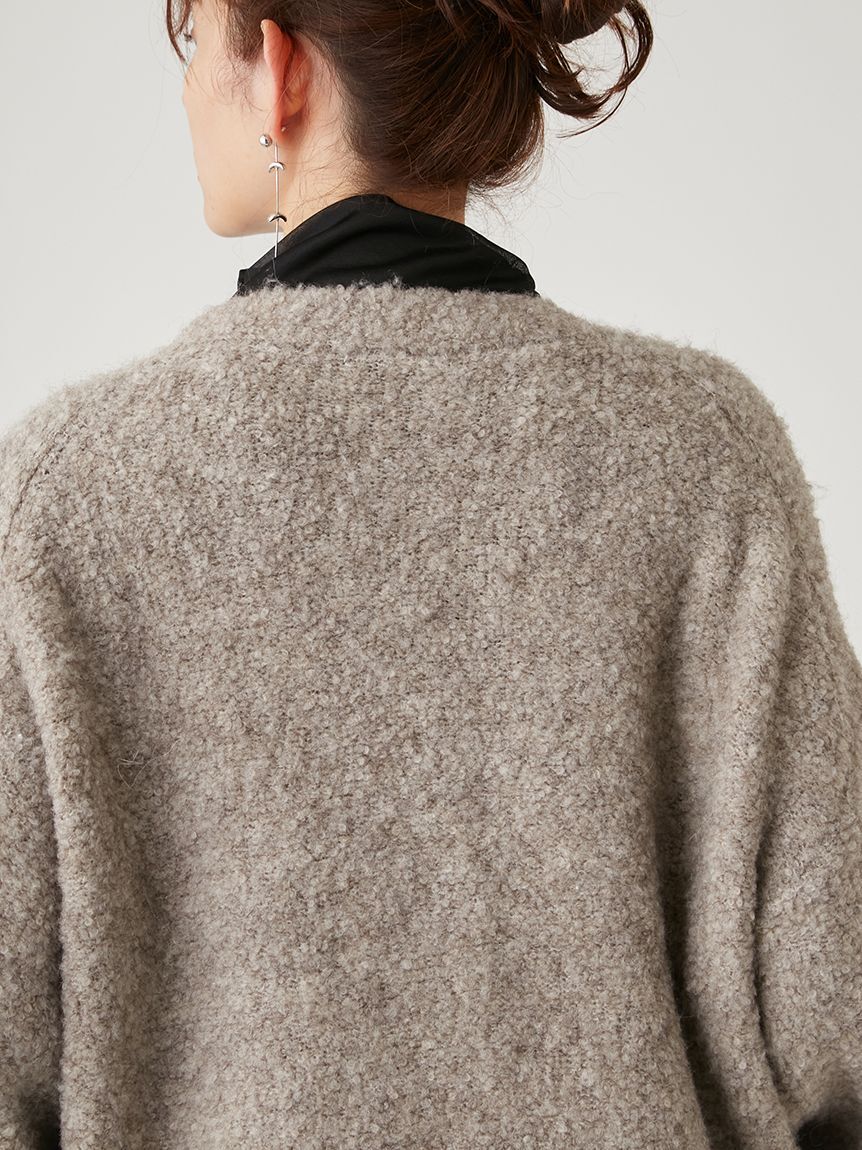 emmi atelier「【emmi atelier】ブークレーニットカーディガン」|カーディガン|