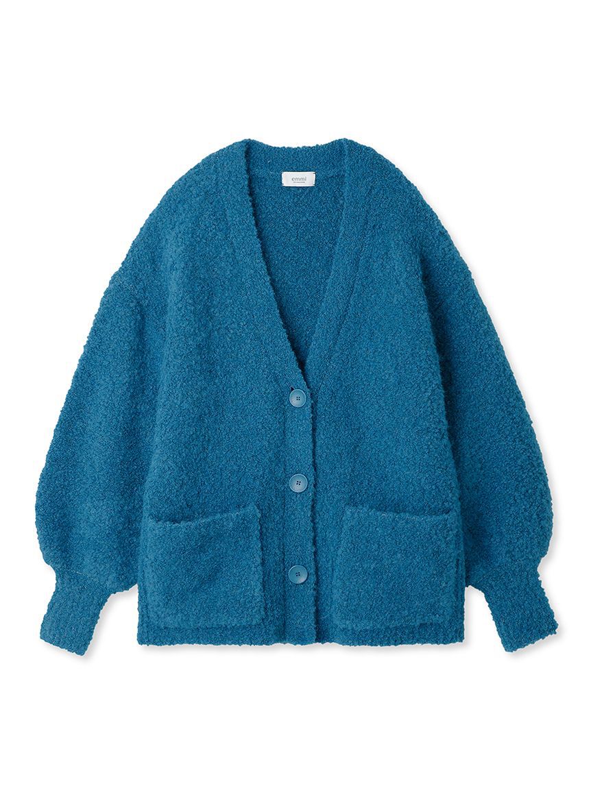 emmi atelier「【emmi atelier】ブークレーニットカーディガン」|カーディガン|BLU