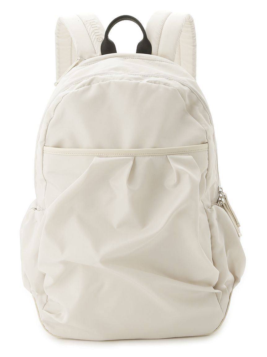 emmi atelier「eco 撥水レザーパイピングギャザーボディーバックパック」|リュック|